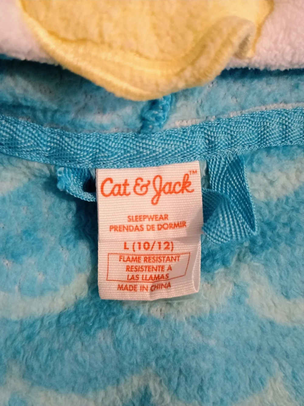 Cat & Jack Girls Fleece Hooded Owl Robe Belted L (10/12)